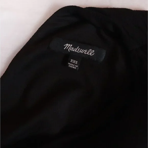 Madewell Star Night Wide Leg Black Romper Jumpsuit Sz XXS - Picture 8 of 14